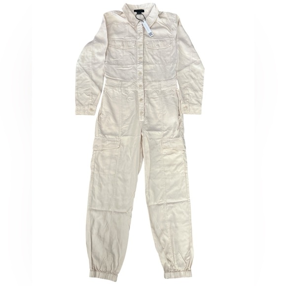 Anthropology Sanctuary rebel long sleeve utility jumpsuit toasted almond XS NWT - Picture 7 of 13
